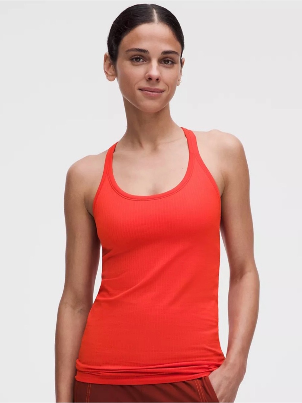 Lululemon Ebb to Street Tank Top NWT Size 10 Cherry Ember Built-In Bra